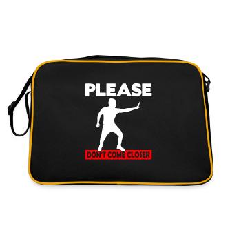 S’il vous plaît, ne vous approchez pas - Sac Retro - noir/or - Dos