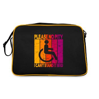 Vintage Wheelchair User Wheelchair - Retro Bag - black/gold - Back