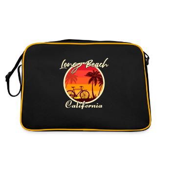 Long Beach California Bike - Retro Bag - black/gold - Back