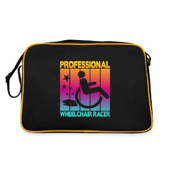 Professional Wheelchair Racer - Retro Tasche - Schwarz/Gold - Hinten