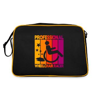 Professional Wheelchair Racer - Retro Tasche - Schwarz/Gold - Hinten