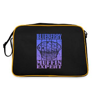 Expert en muffins aux bleuets - Sac Retro - noir/or - Dos