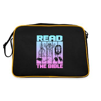 Read The Bible - Retro Tasche - Schwarz/Gold - Hinten