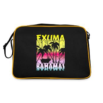 Vintage Exuma Bahamas Pig - Retro Bag - black/gold - Back