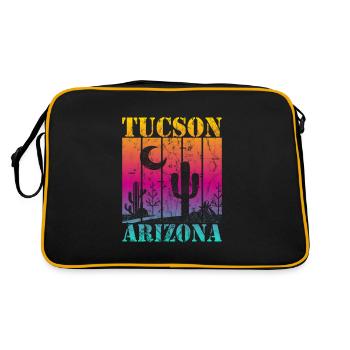 Tucson Arizona - Retro Tasche - Schwarz/Gold - Hinten