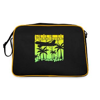 Maho Beach St. Maarten - Sac Retro - noir/or - Dos