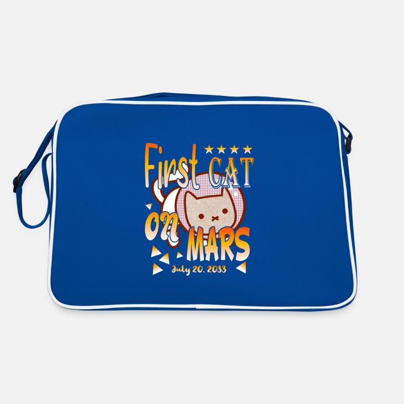 First Cat on Mars Retro Tasche