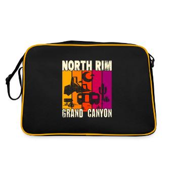 North Rim Grand Canyon Camping - Sac Retro - noir/or - Dos