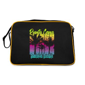 Punta Cana Dominican Republic - Retro Bag - black/gold - Back