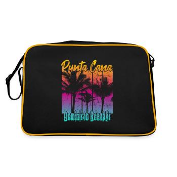 Punta Cana Dominican Republic - Retro Bag - black/gold - Back