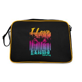I love Exuma Bahamas - Retro Bag - black/gold - Back