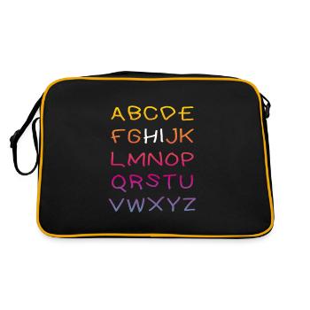Hi Alphabet - Retro Bag - black/gold - Back