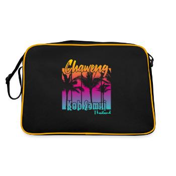 Chaweng Koh Samui Thailand - Retro Tasche - Schwarz/Gold - Hinten