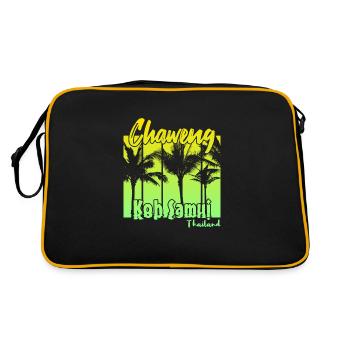Chaweng Koh Samui Thailand - Retro Tasche - Schwarz/Gold - Hinten