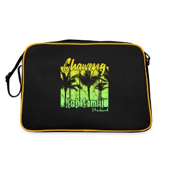 Chaweng Koh Samui Thailand - Retro Tasche - Schwarz/Gold - Hinten
