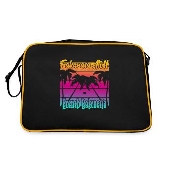 Fakarava Atoll French Polynesia - Retro Bag - black/gold - Back