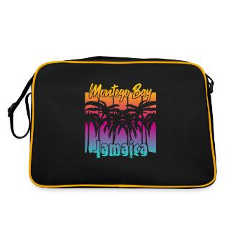 Montego Bay Jamaica - Retro Bag - black/gold - Back