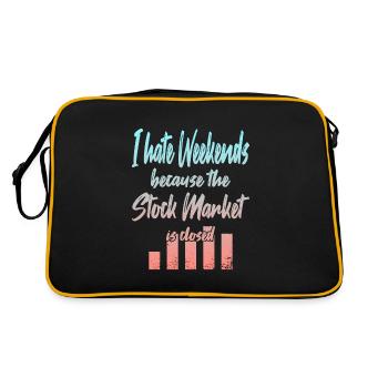 Stock Market is Closed - Retro Bag - black/gold - Back