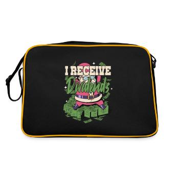 Je reçois des dividendes - Sac Retro - noir/or - Dos
