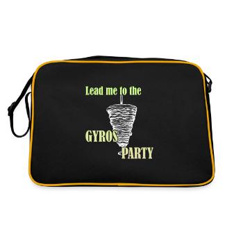 Lead me to the Gyros Party - Retro Bag - black/gold - Back