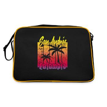 San Andrés Colombia - Retro Bag - black/gold - Back