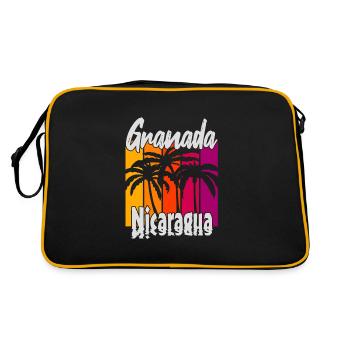 Granada Nicaragua - Retro Tasche - Schwarz/Gold - Hinten