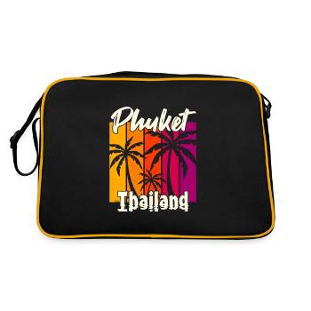 Phuket Thailand Sunset - Retro Bag - black/gold - Back