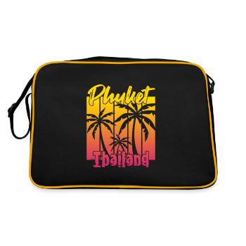 Phuket Thailand Sunset - Retro Bag - black/gold - Back