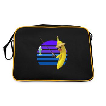 Poisson pêcheur à la banane - Sac Retro - noir/or - Dos