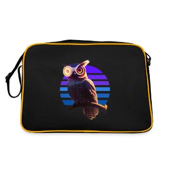 Robot Owl Hybrid Being - Retro Bag - black/gold - Back