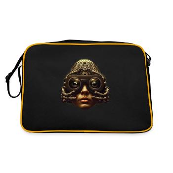 Virtuelle Realität Headset Zukunft - Retro Tasche - Schwarz/Gold - Hinten