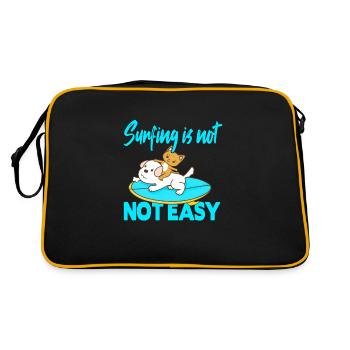 Le surf n’est pas facile - Sac Retro - noir/or - Dos