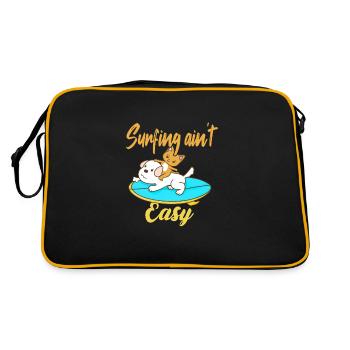 Le surf n’est pas facile - Sac Retro - noir/or - Dos