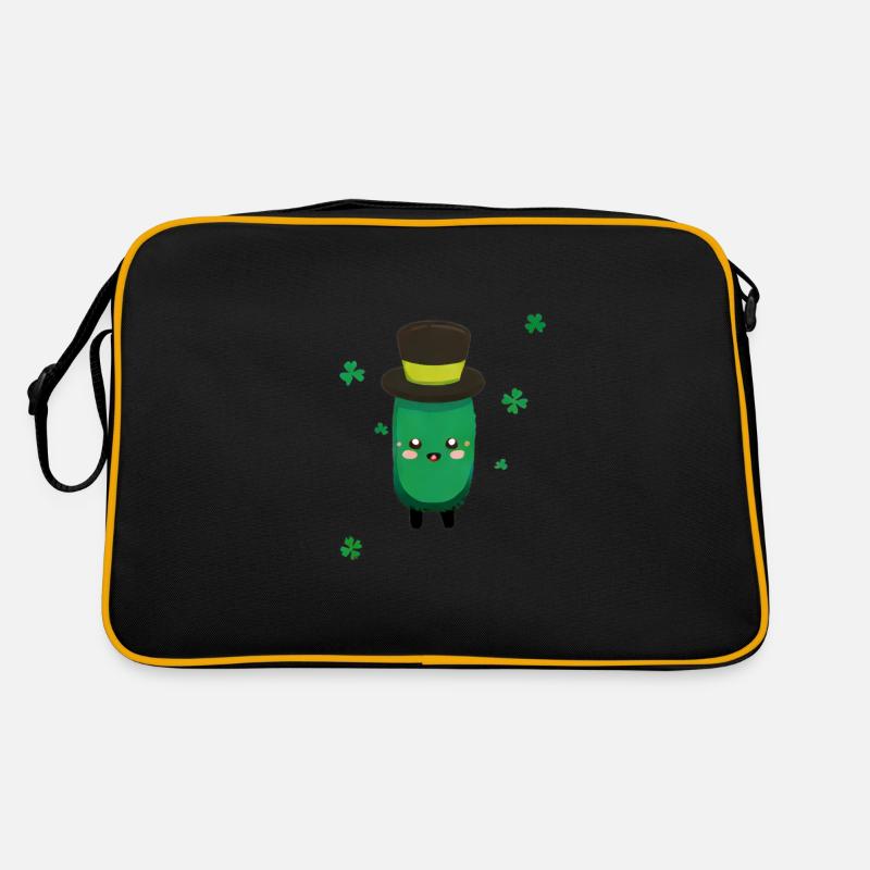 Saint Patrick - Concombre - Sac Retro - noir/or
