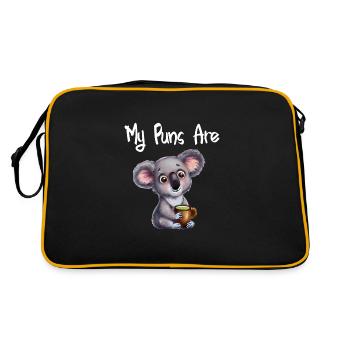 Mes Puns sont du thé koala - Sac Retro - noir/or - Dos