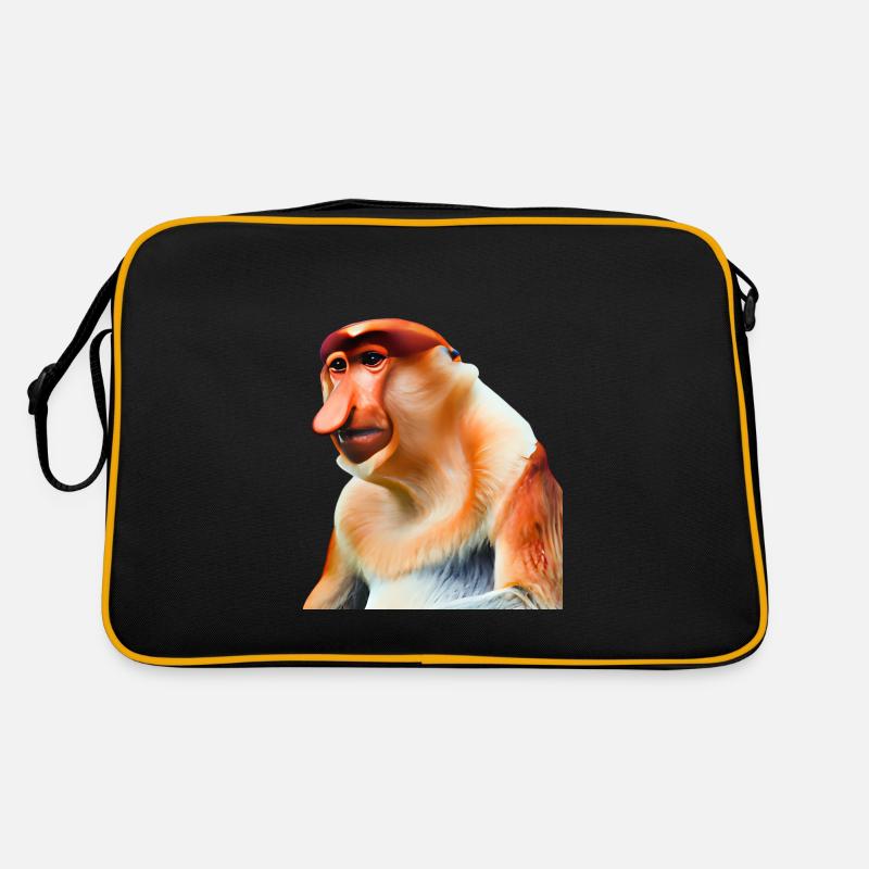 The exotic proboscis monkey Retro Bag