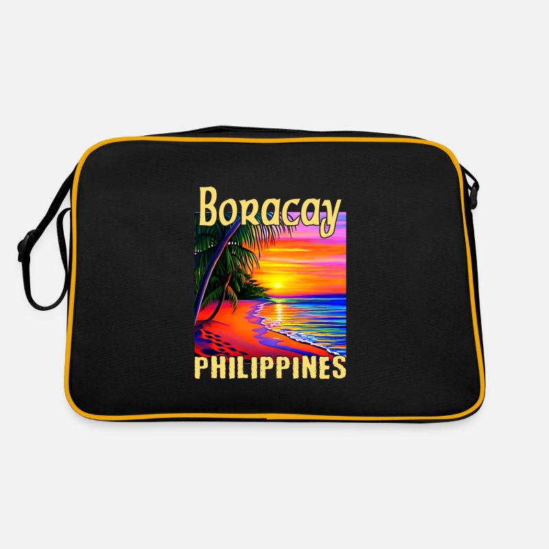 Boracay Philippines Coucher de soleil Sac Retro