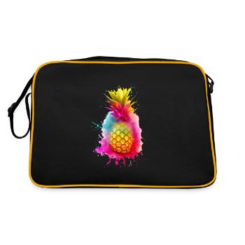 Art coloré de l’ananas - Sac Retro - noir/or - Dos