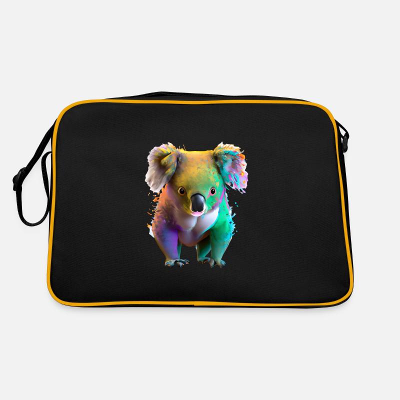 Koala in explosion of colour Retro Bag
