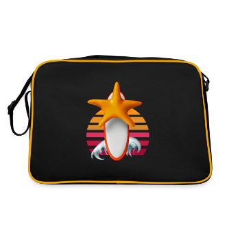 Starfish Surfboard - Retro Bag - black/gold - Back
