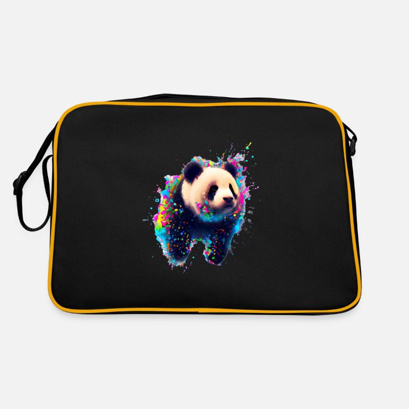 Explosion de couleur Panda Bear Sac Retro