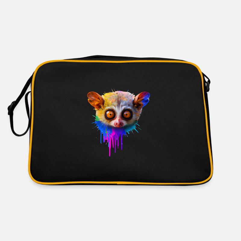 Tarsier Design - Retro Tasche - Schwarz/Gold