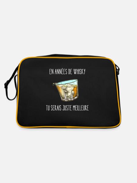 en années de whisky - Sac Retro - noir/or - Dos