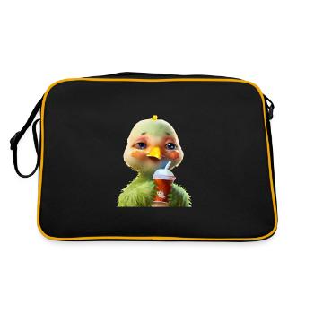 Poulet mignon avec boisson gazeuse - Sac Retro - noir/or - Dos