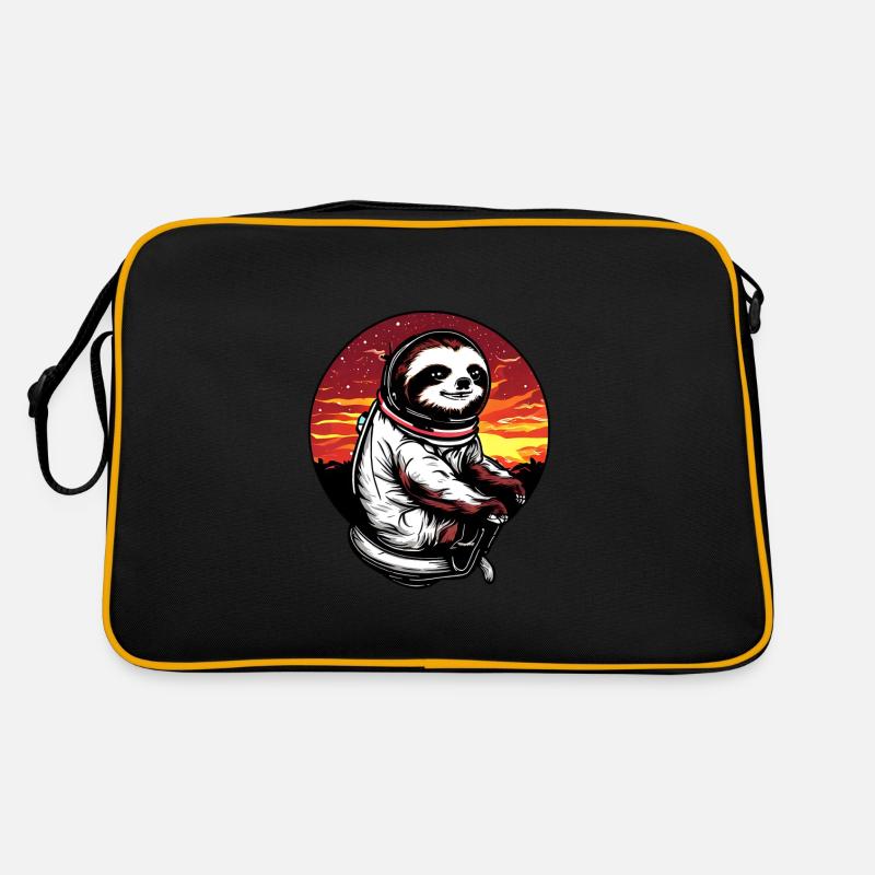 Lazyer in space at sunset Retro Bag