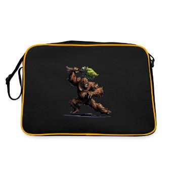 Bigfoot en colère - Sac Retro - noir/or - Dos