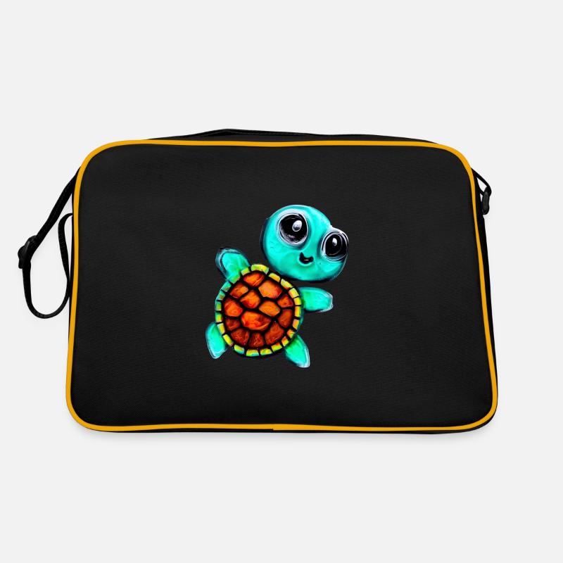 Tortue peinte à l’encaustique Sac Retro