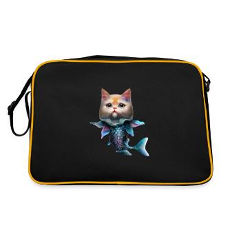 Fish Cat Fusion - Retro Bag - black/gold - Back