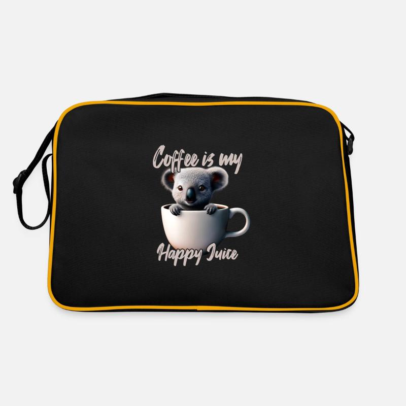 Koala confortable dans la tasse de café Sac Retro