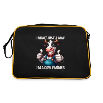 Farmer Cow - Retro Bag - black/gold - Back
